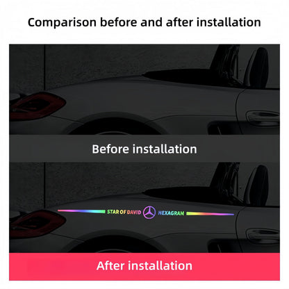 Bunte Auto-Logo-Aufkleber, farbwechselnde Laser-Reflex-Autoaufkleber, personalisierte A-Säulen-, Autotür- und Motorhaubenaufkleber.