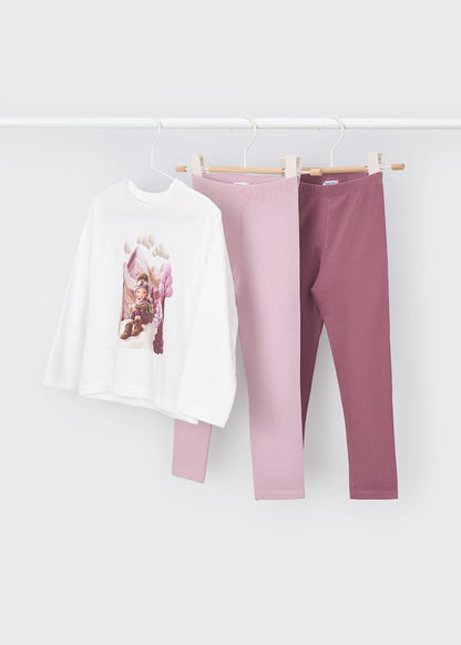 Girls' Cotton Floral Printed Top & Trousers Set