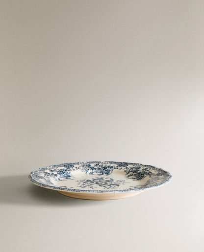FLORAL EARTHENWARE DINNER PLATE