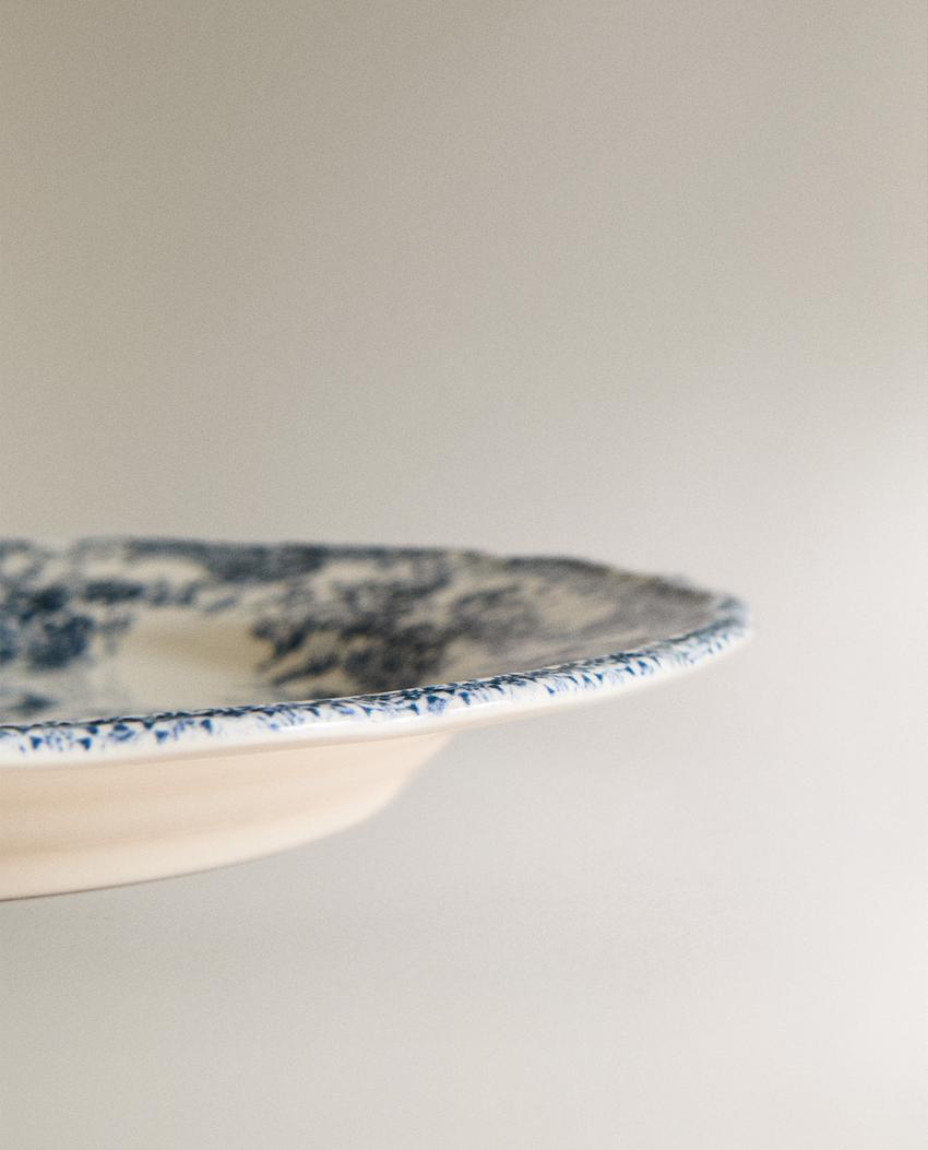 FLORAL EARTHENWARE DINNER PLATE