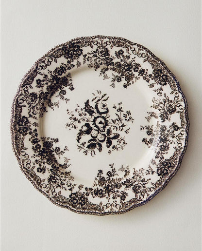 FLORAL EARTHENWARE DINNER PLATE