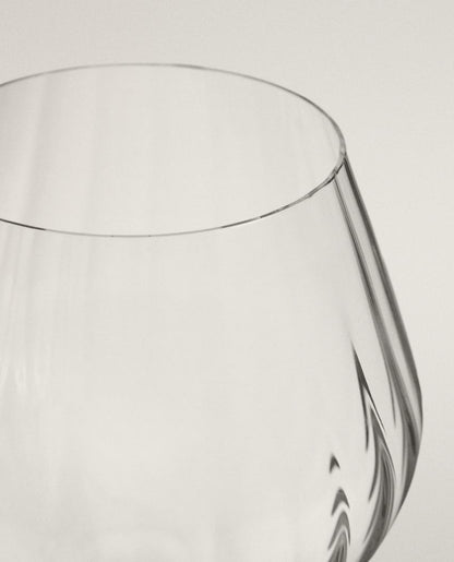 WAVY-EFFECT BOHEMIA CRYSTAL GLASS
