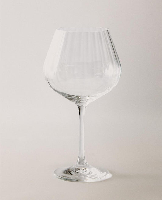 WAVY-EFFECT BOHEMIA CRYSTAL GLASS