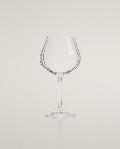 WAVY-EFFECT BOHEMIA CRYSTAL GLASS