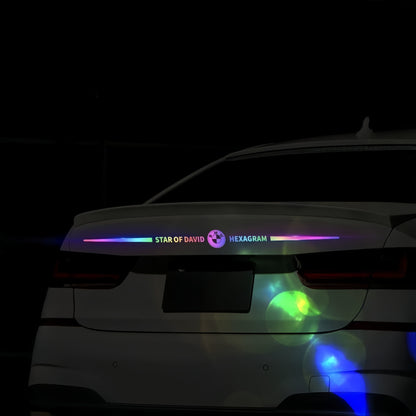 Bunte Auto-Logo-Aufkleber, farbwechselnde Laser-Reflex-Autoaufkleber, personalisierte A-Säulen-, Autotür- und Motorhaubenaufkleber.