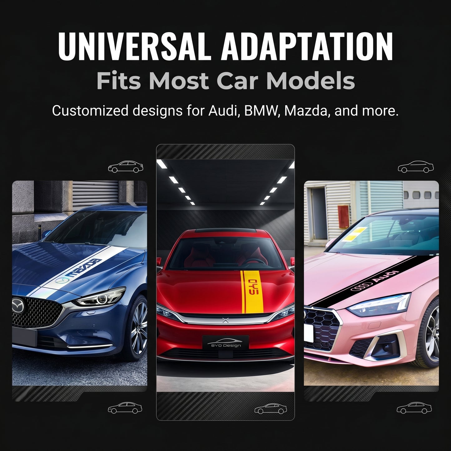 Car Hood Decoration Creative Flower Sticker