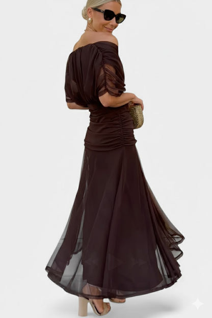 Victoria - Long Floral V-Neck Dress