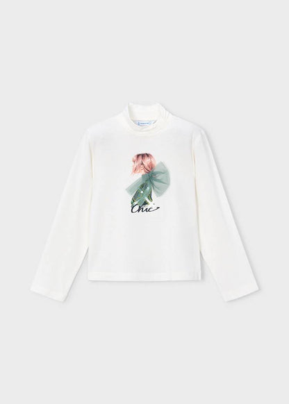 Girls' Cotton Floral Printed T-Shirt