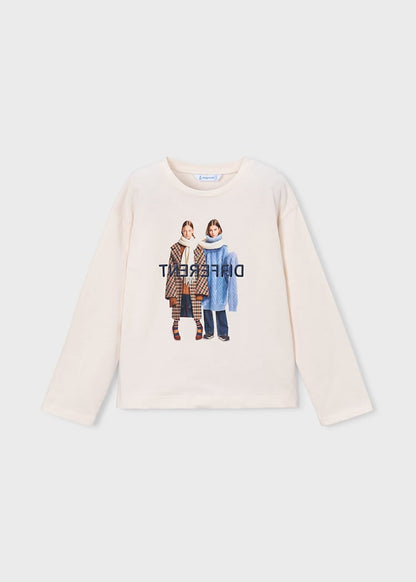 Girls' Cotton Floral Printed T-Shirt