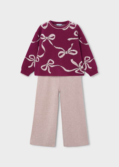 Girls' Cotton Floral Printed Top & Trousers Set
