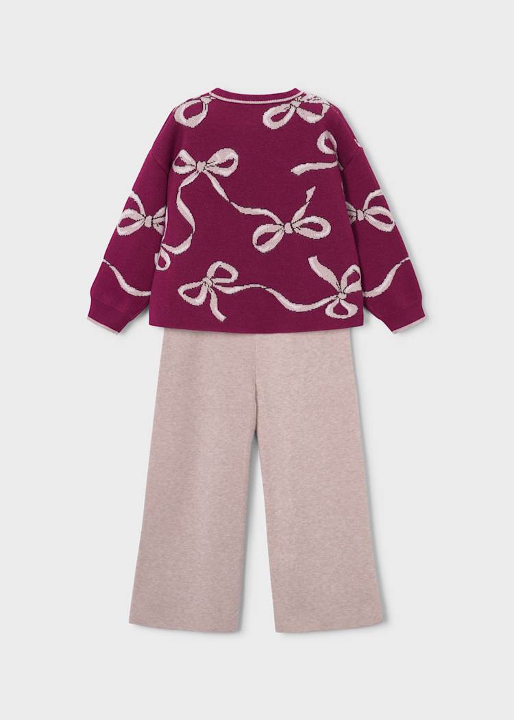 Girls' Cotton Floral Printed Top & Trousers Set