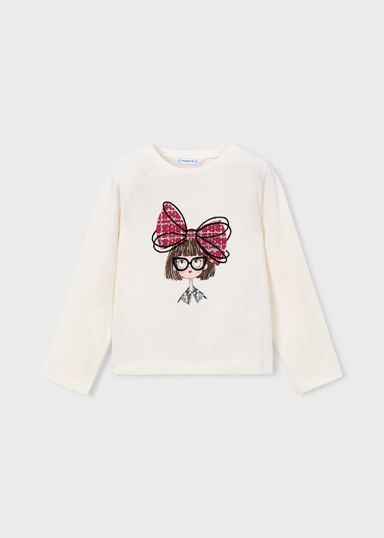 Girls' Cotton Floral Printed T-Shirt