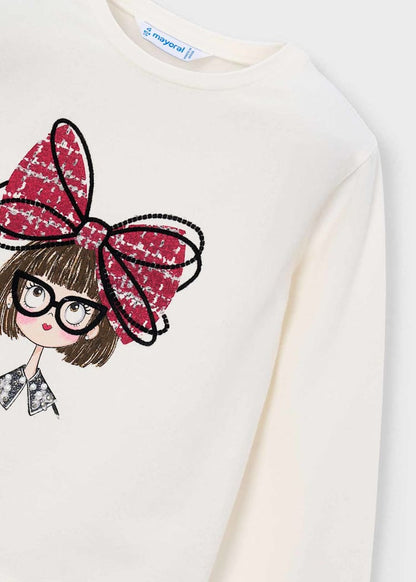 Girls' Cotton Floral Printed T-Shirt