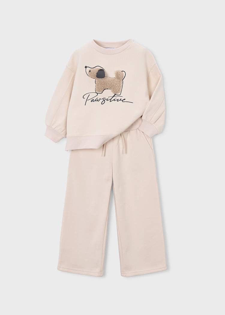 Girls' Cotton Floral Printed Top & Trousers Set