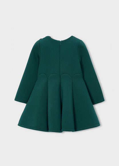 Girls' Cotton Pinafore Printed Velvet Dress