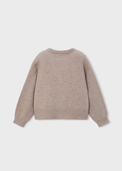 Girls' Floral Knit Cardigan