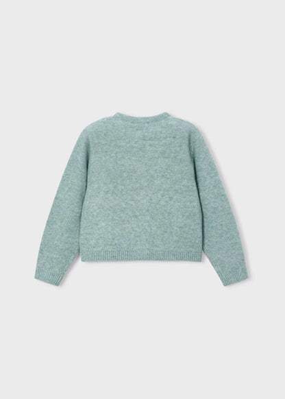 Girls' Floral Knit Cardigan