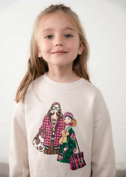 Girls' Cotton Floral Printed Top & Trousers Set