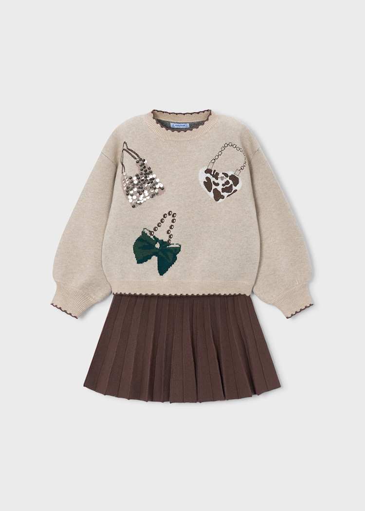 Girls' Cotton Floral Printed Top & Trousers Set