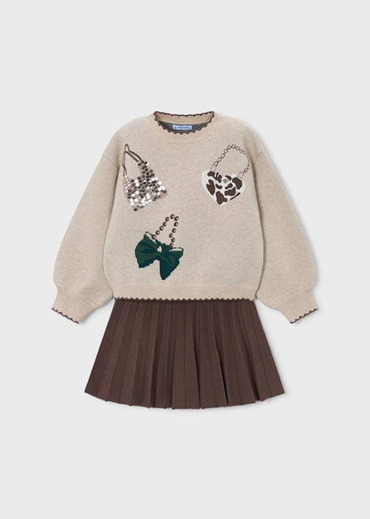 Girls' Cotton Floral Printed Top & Trousers Set