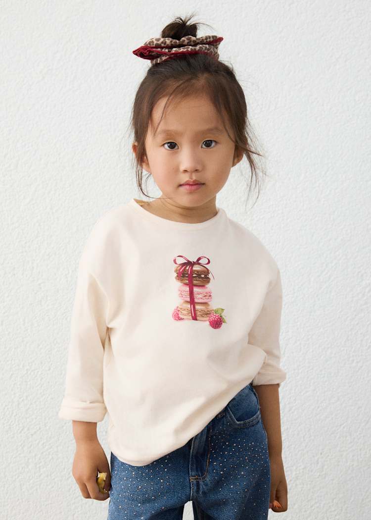 Girls' Cotton Floral Printed T-Shirt