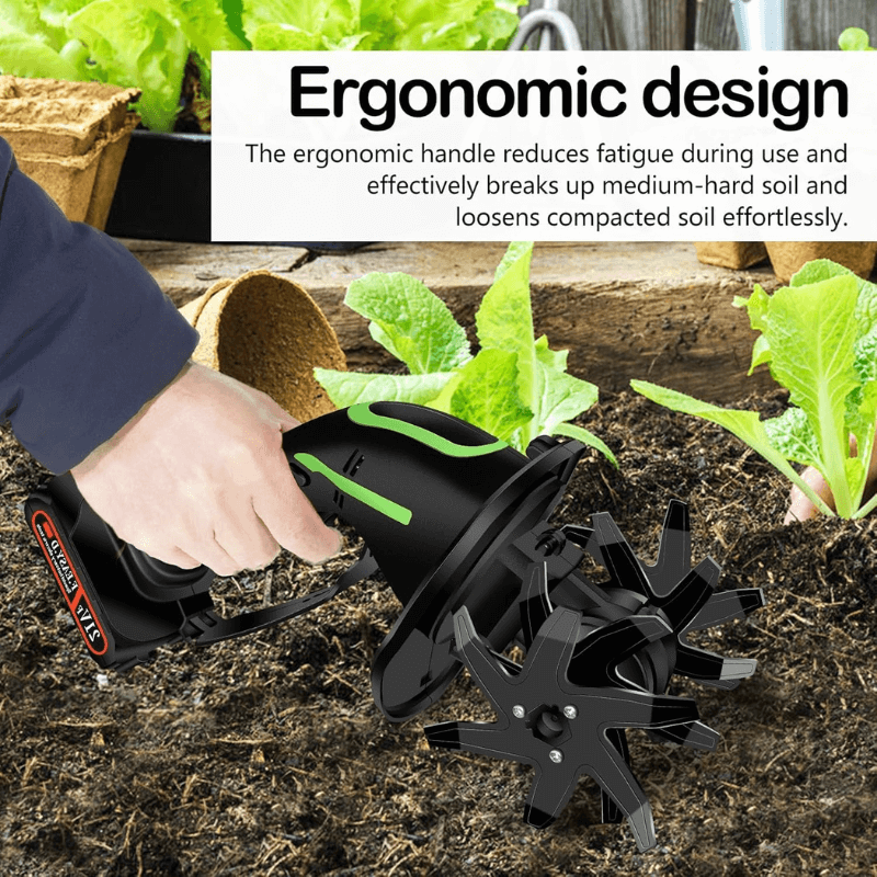 2-IN-1 Cordless Tiller & Cultivator with Extension Pole