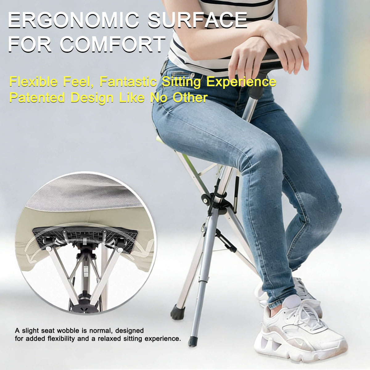 2-IN-1 Folding Walking Stick with Seat