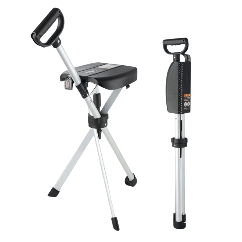 2-IN-1 Folding Walking Stick with Seat